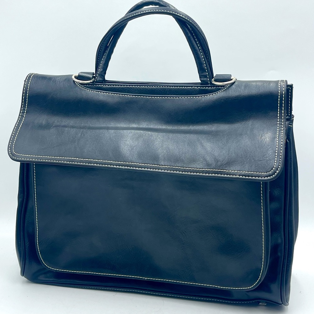 Vintage Bellerose Expandable Satchel Messenger Briefcase Cross-Body Bag w/ Strap - Picture 2 of 16